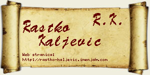 Rastko Kaljević vizit kartica